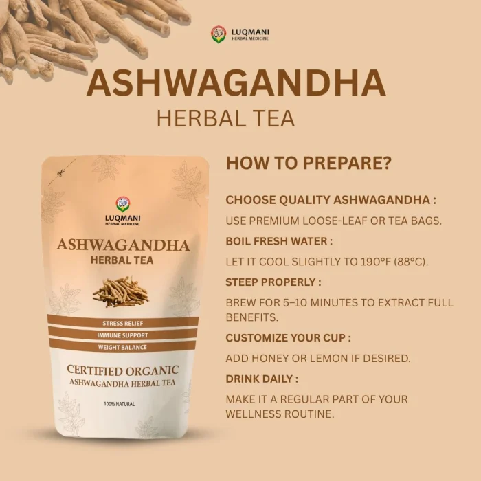 Ashwagandha Herbal Tea - Luqmani Herbs – Authentic Herbal Store in ...